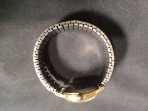 lot 6098 image: Timex Womens Roman Numeral Dial Watch with Gold-Tone Expansion Band