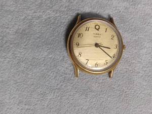 lot 6100 image: Timex Quartz Watch Face Gold-Tone Case No Band