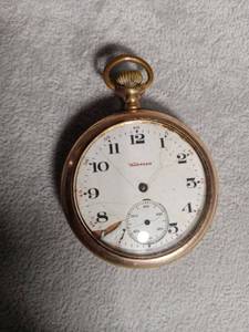 lot 6101 image: Hampden Open Face Pocket Watch with Sub-Seconds Dial