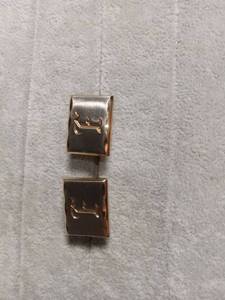 lot 6107 image: Gold Tone Initial F Old English Monogram Cufflinks