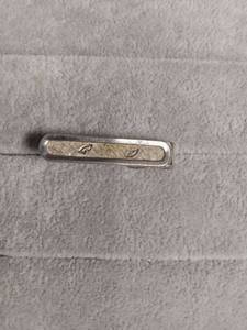 lot 6120 image: Silver-Tone Tie Bar with Textured Center Panel