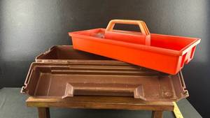 lot 6457 image: Plastic Tool Box Set with Assorted Hand Tools