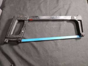 lot 50309 image: Heavy Duty Metal Hacksaw Frame with Blade