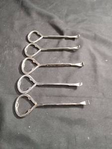 lot 50316 image: Set of 5 Metal Bottle Openers