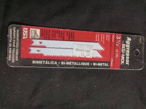 lot 50320 image: Blu-Mol Aggressor Bi-Metal Jig Saw Blades 3-12 Inch 10 TPI 2-Pack