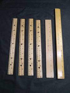 lot 50334 image: Wooden Rulers Set of 6