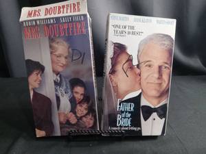 lot 5718 image: Classic 90s Comedy VHS Movies Bundle - Mrs. Doubtfire and Father of the Bride