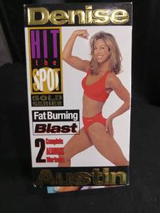 lot 5722 image: Denise Austin Hit the Spot Gold Series Fat Burning Blast VHS Workout Video