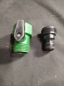 lot 6014 image: Garden Hose Quick Connect Fitting Set with Shut-Off Valve