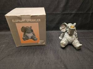 lot 50839 image: Elephant Sprinkler Resin Garden Figurine