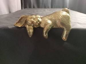 lot 50459 image: Brass Rabbit Figurine with Felt Bottom