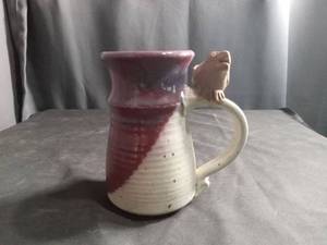 lot 50464 image: Handmade Studio Pottery Mug with Bird Figure