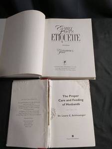 lot 5774 image: Emily Posts Etiquette 14th Edition Hardcover Book & The Proper Care and Feeding of Husbands