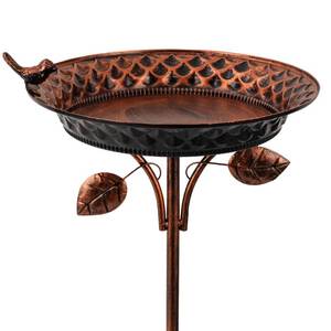 lot 7254 image: dreamysoul Metal Outdoor Bird Baths, 37 Inches Tall Freestanding Birdbaths, 5-Pronged Bird Bath for Outside Garden Yard Patio Decor