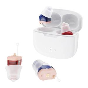 lot 7275 image: Hearing Aids for Seniors, Invisible Hearing Amplifiers with Noise Cancelling, Rechargeable Hearing Aids for Hearing Loss Adults, Comfort In-ear Hearing Devices(Red&Blue)