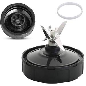 lot 7292 image: Ninja Blender Replacement Parts - Bottom Blade 6 Fins and 1 Gasket Rubber for Nutri Ninja Auto iQ BL480, BL480D, BL482, BL456 Blenders (FEMALE FINS ONLY)
