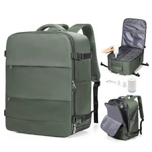 lot 7306 image: bergsalz Vacuum Seal Backpack Travel With Pump,Large Carry On Vacpack Backpacks For Women Men,Mochila De Viaje Compresion Al Vacio,Personal Item Travel Backpack With Vacuum System,Olive Green