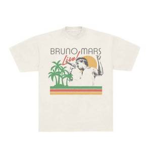 lot 7324 image: Bruno Mars Official Merch Live T-Shirt, Off-White, Large