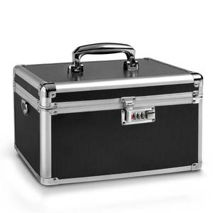 lot 7352 image: Black Medication Combination Lock Boxes with Code for Personal Items, Medicine Lockbox for Documents 12.8 x 7.6 x 8.27 Inches Colorful Medium