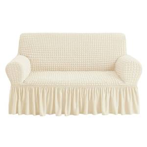 lot 7381 image: NICEEC Loveseat Slipcover Beige Loveseat Cover 1 Piece Easy Fitted Sofa Couch Cover Universal High Stretch Durable Furniture Protector Love Seat with Skirt Country Style (2 Seater Beige)