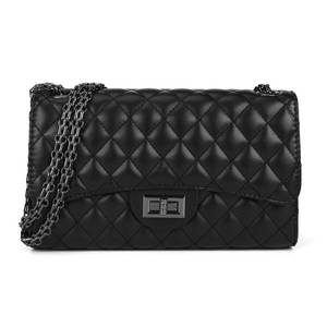 lot 7391 image: Gladdon Quilted Crossbody Purse for Women Trendy Ladies Shoulder Bag with Chain Designer Purses Black