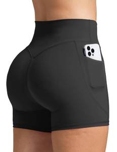 lot 7399 image: Olmlmt Biker Shorts Women with Pockets High Waisted Spandex Workout Shorts for Yoga Gym Running Black XL