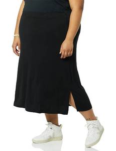 lot 7403 image: Amazon Essentials Womens Plus Size Knit Midi Skirt Skirt, Black, 3X