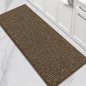 lot 7405 image: BEQHAUSE Kitchen Runner Rugs 24x60, Non-Slip Kitchen Mats for Floor, Super Absorbent and Stain Resistant Kitchen Rug, Machine Washable Rugs for Kitchen, Hallway, Laundry & Sink, Brown