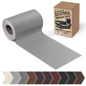 lot 7443 image: Fadoub Leather Repair Patch, 3 x 60In Self Adhesive Leather Repair Tape Kit for Furniture, Couch, Sofa, Office, Car Seats, Car Interior, Vinyl Repair Kit (Gray)