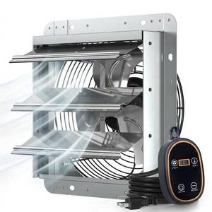 lot 7470 image: Amico 10 Smart Shutter Exhaust Fan with Thermostat & 8 Speed, 1073 CFM (Up to 1400 Sq.Ft),13W Ultra-Efficient DC Motor, Wall Mount GarageAtticGreenhouseKitchen Vent Fan, Plug & Play, FCC