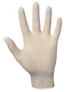 lot 7477 image: SAS Safety 6593 Value-Touch Industrial Disposable Latex 5 Mil Gloves, Large, 100 Gloves by Weight