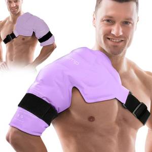 lot 7483 image: Comfytemp Shoulder Ice Pack Wrap Rotator Cuff Therapy, Gel Ice Packs for Injuries Reusable, Hot Cold Compress Shoulder Brace for Pain Relief, Recovery Items (LargeX-Large), Purple