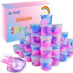 lot 7498 image: 36 Packs Unicorn Slime Kit, Unicorn Party Favors for Kids, Pretty Stretchy & Non-Sticky Galaxy Slime Pack, Slime Party Favors for Girls & Boys Goodie Bag Stuffers