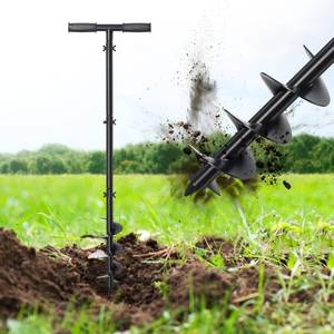 lot 7512 image: DAKEPOLE Post Hole Digger, Hand Auger Spiral Drill for Planting, 38 Inch Long Post Hole Digger Manual Earth Auger for Fence Posts, Sand, Bulb, Seedlings, Tree, Mail Box, Non Slip T Handle