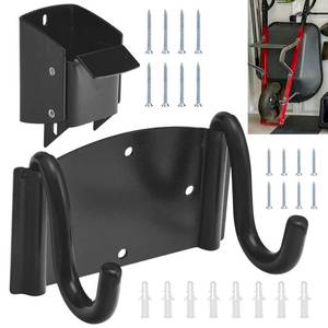 lot 7519 image: Wheelbarrow Storage Bracket - 90 lbs Capacity, Heavy Duty Storage Hook for Most Wheelbarrows Designs, Comes with a Spring Loaded Lift Latch Safety Catch Feature