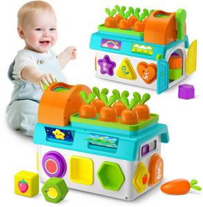 lot 7520 image: Montessori Toys for 1-2 Year Old Boys Girls, 1st First Birthday Gift for One Year Old, Baby 12-18 Month Educational Shape Matching Game w Lights & Sound, Fine Motor Learning Toys for Toddlers 1-3
