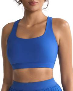 lot 7581 image: RUNNING GIRL Sports Bras for Women High Support,Moulded Cup Racerback High Impact Workout Crop Tops for Women Large Bust(WX3021 Cerulean Blue XL)