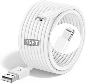 lot 7622 image: Susnwere Extra Long iPhone Charger Cable 15 ft5M,Apple MFi Certified USB to Lightning Cable15 ft, iPhone Fast Charging Cord for Apple iPhone 1414pro13121111Pro11Max XXSXRXS Max87,iPad