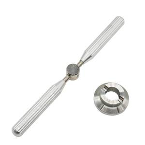 lot 7636 image: Watch Back Opener Tool Kit, Stainless Steel 5537 Case Back Remover for RolexTudor 36.5mm (Silver Long Handle, 36.5mm)