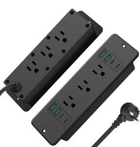 lot 7645 image: 14 in 1 Fast Charging Recessed Power Strip, 45W Furniture Power Outlet USB C, Flush Mount Surge Protection with 6 AC Plugs, 4 USB-A and 4 USB-C, 6ft Power Cor
