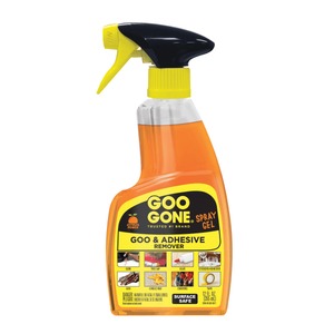 lot 7658 image: Goo Gone Citrus Adhesive Remover Spray Gel - 12 fl oz Carpet Cleaner, Multipurpose Stain Remover