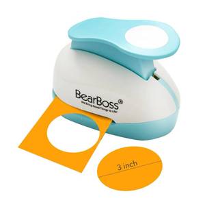 lot 7673 image: BearBoss 3 Inch Circle Punch, Hole Punch Shapes, Paper Punch Set for Scrapbooking Festival Paper Greeting Card DIY Albums Photos (Classic White)