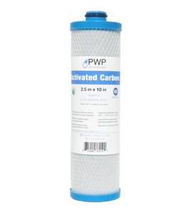 lot 7687 image: RV Water Filter Activated Carbon Block Push-Nipple Cartridge OEM 2.5 x 10 for RCSFR1 Housing Replaces KW1 and FRE-10-BN