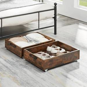 lot 4 image: $49 TIOPGHAD Under Bed Storage with Wheels 2-Pack