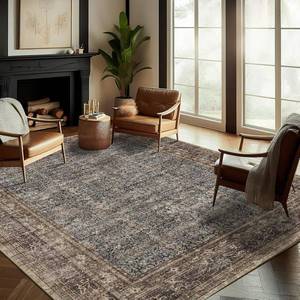 $110 CHAMPLANT Washable Area Rug 8x10' Retro Boho