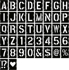 lot 29 image: $24 YEAJON 10 Inch Letter Stencils, 42 Pcs Alphabet Templates Interlocking Kit