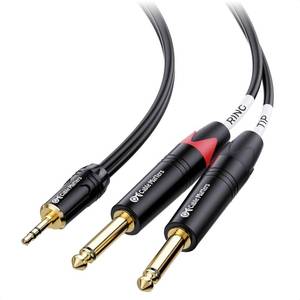 lot 57 image: Cable Matters 3.5mm TRS to Dual 6.35mm TS Breakout Cable, 6ft 18 to 14