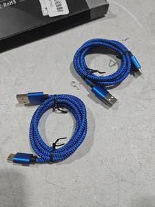 lot 62 image: 2-pack phone changing cords 3ft USB-C