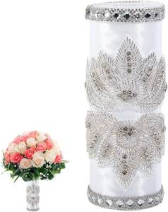 lot 73 image: $15 BENECREAT 7-Inch Satin Bouquet Holder for Fresh or Artificial Flowers