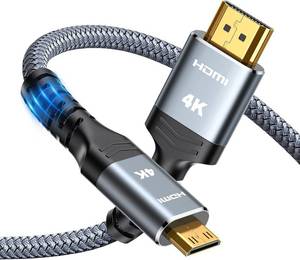 lot 79 image: Highwings Mini HDMI to HDMI Cable 3.3ft, 4K60Hz, 2.0, Aluminum Shell